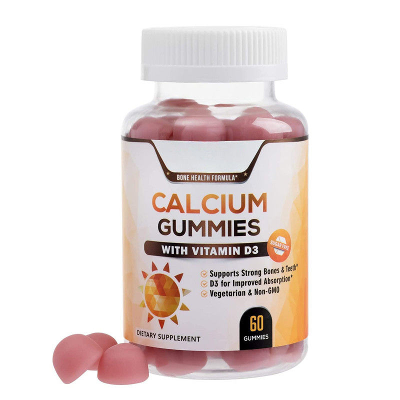 Oem Private Label Vegan Gummy Candy Calcium And Vitamin D3 Gummies For Adults Support Healthy Bone And Teeth
