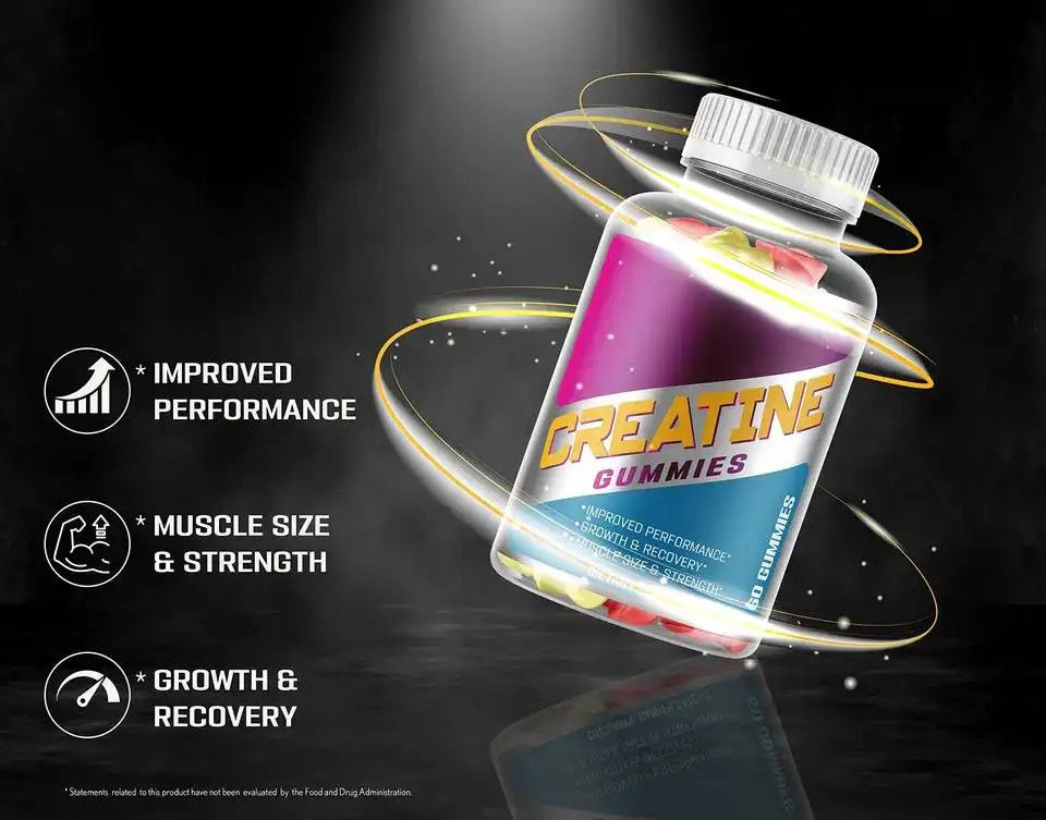 Private Label Vegan Supplements Bcaa Creatine Monohydrate Gummy Pre Workout Energy Creatine Gummies