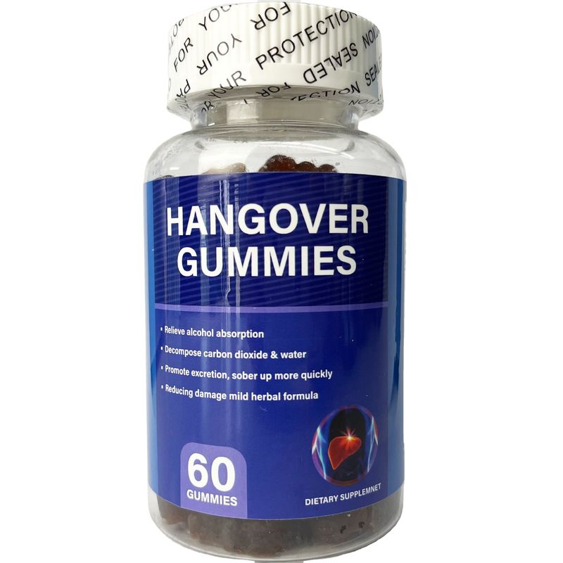 Halal Oem Private Label Supplement Milk Thistle Extract Support Liver Health Vegan Relieve Alcohol Gummies Anti Hangover
