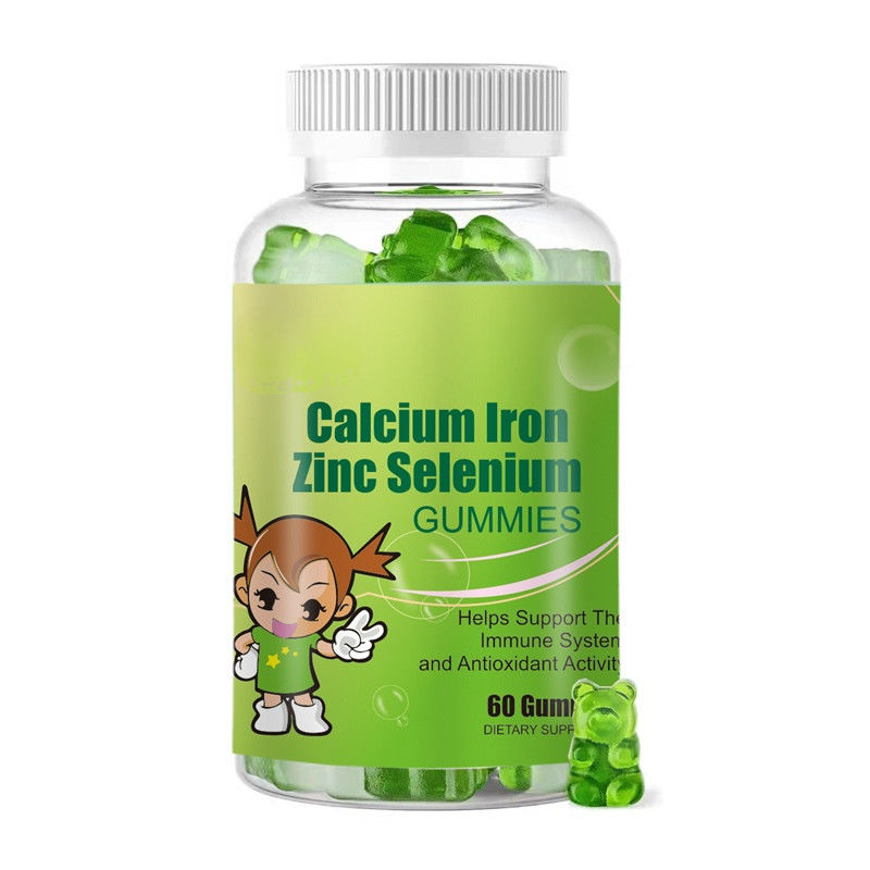 Oem Private Label Calcium Iron Zinc Selenium Gummies Trace Element Immune Booster Supplement For Kids