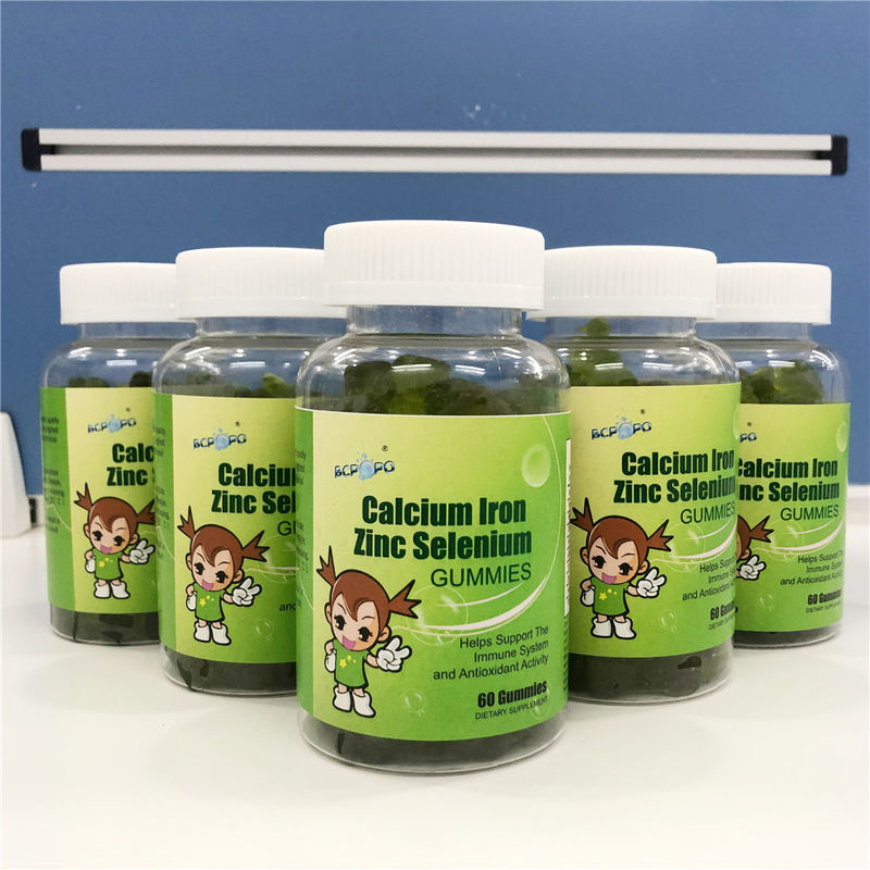 Oem Private Label Calcium Iron Zinc Selenium Gummies Trace Element Immune Booster Supplement For Kids