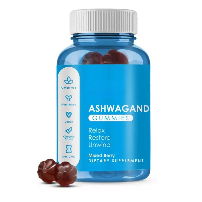 Custom Gummy Candy Ashwaganda Gummies Healthcare Supplements For Enhance Immunity And Good Sleep