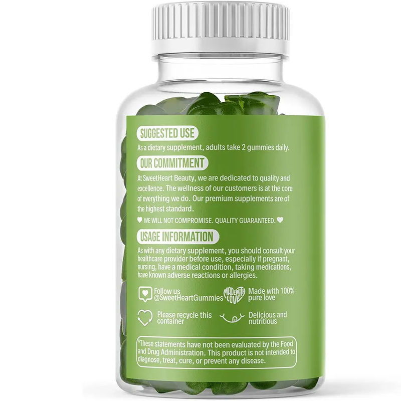 Organic Matcha Gummy For Healthy Digestion&antioxidant Support Vegan Matcha Green Tea Gummy For Detox & Cleanse And Heal