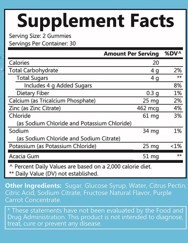 Oem Hydration Electrolyte Gummies Natural Berry Flavor Electrolyte Health Support Vegan Gluten Free Non Gmo Halal Pectin