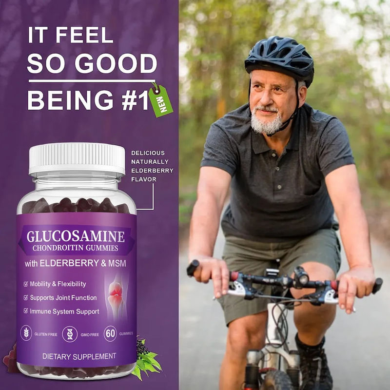 Oem Private Label Msm Elder Supplement Glucosamine Chondroitin Gummies With Joint Support And Antioxidant Immune