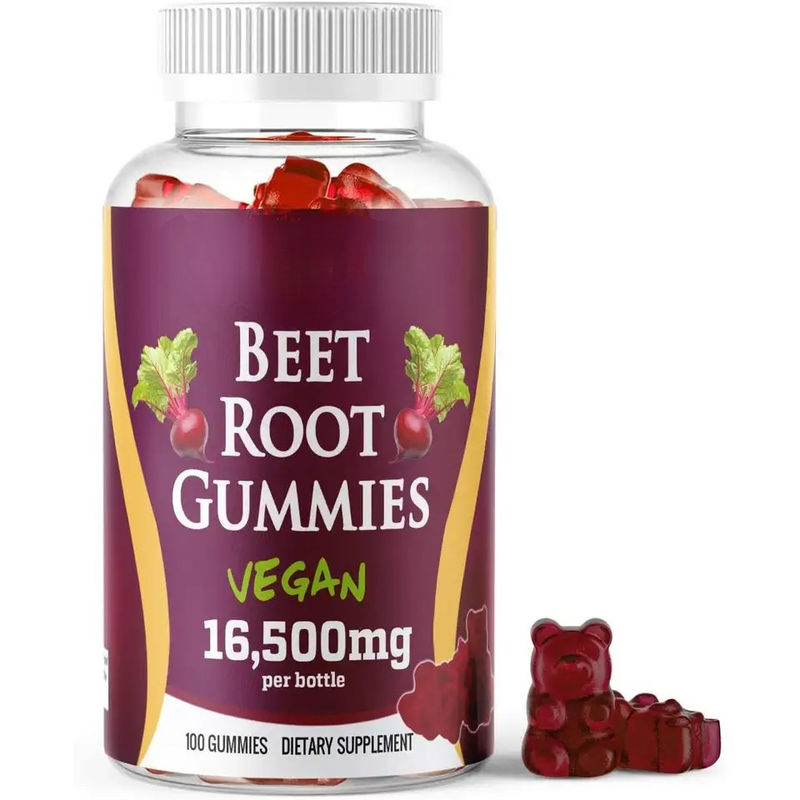 Oem Private Label Sugar Free Organic Beet Root Gummies For Heart Health Energy Boost Blood Pressure Support