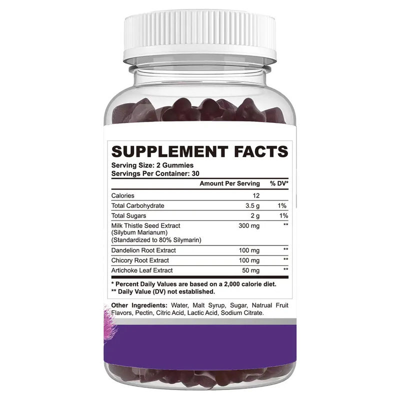 Oem Private Label Milk Thistle Extracts Vegan Detox Liver Detox Gummy Candy Milk Thistle Gummie