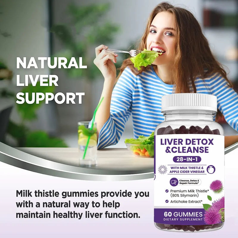 Oem Private Label Milk Thistle Extracts Vegan Detox Liver Detox Gummy Candy Milk Thistle Gummie