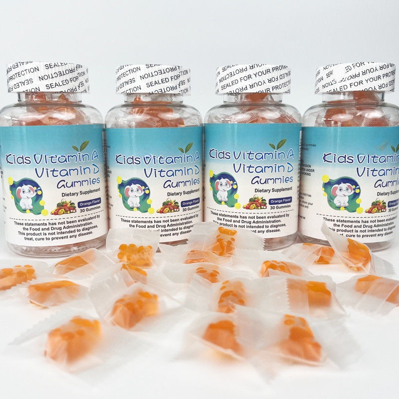 Private Label Oem Sugar-free Children Healthy Supplement Vitamin A And Vitamin D3 Gummies For Kids
