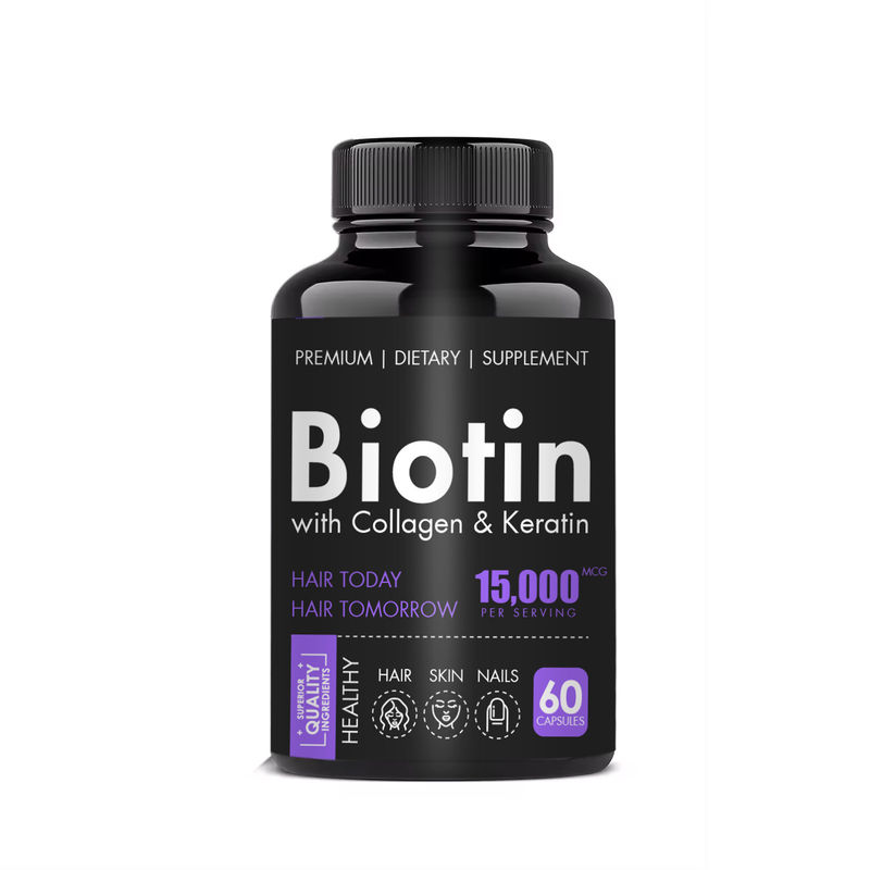 Oem Private Label Hot Selling Hair Skin And Nails Supplements Collagen And Keratin Biotin Softgel Capsule