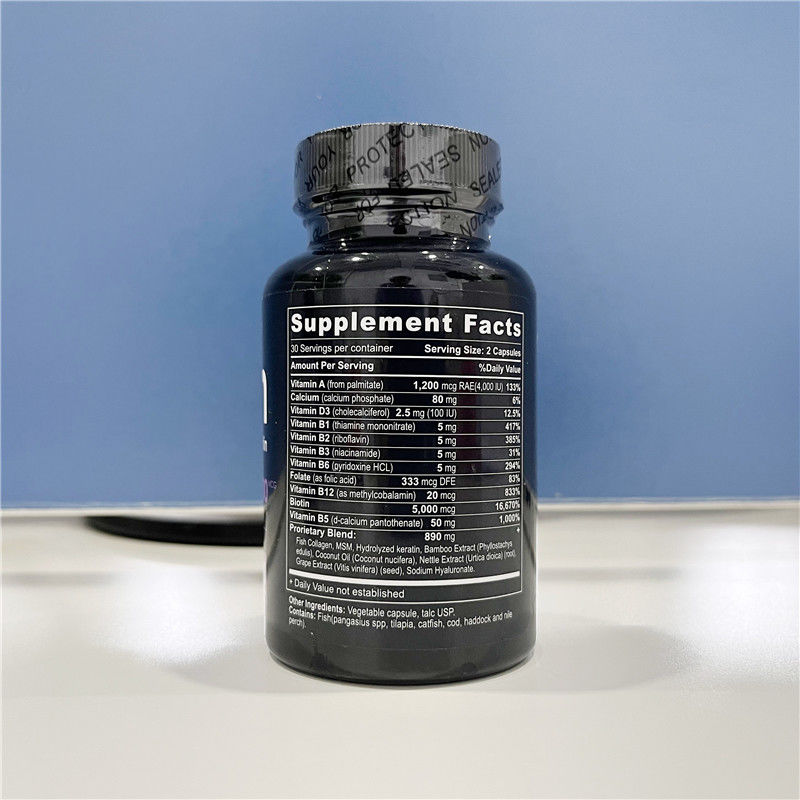Oem Private Label Hot Selling Hair Skin And Nails Supplements Collagen And Keratin Biotin Softgel Capsule