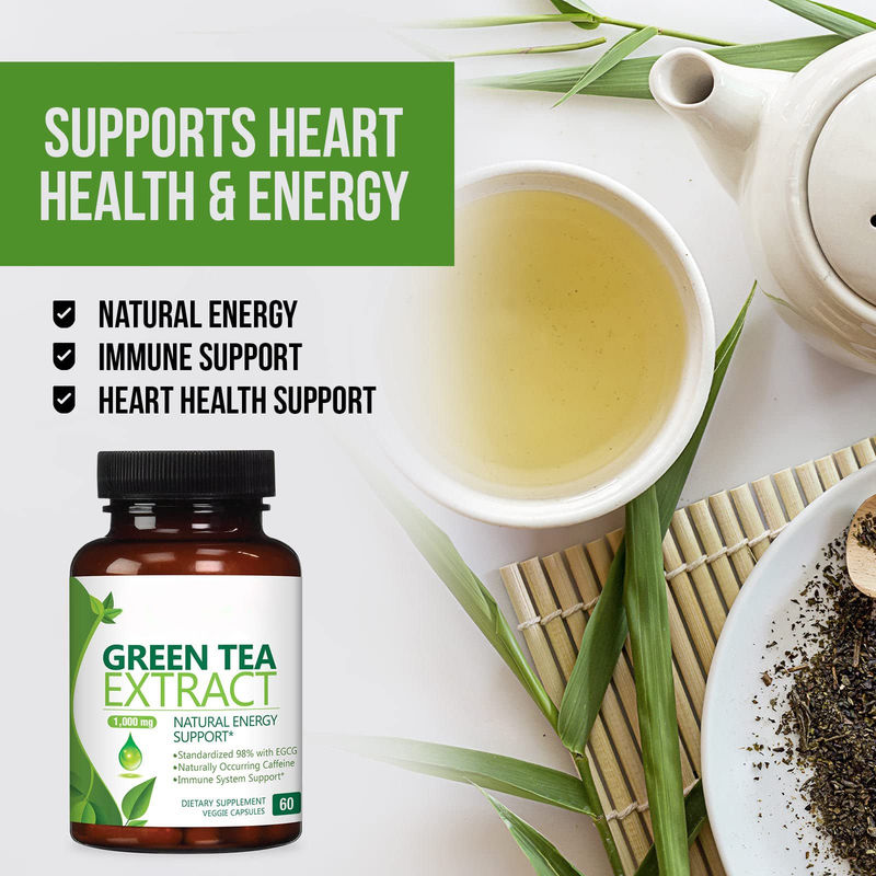 Oem Private Label Herbal Health Supplement Green Tea Capsules Support Heart And Antioxidant Health Green Tea Capsules
