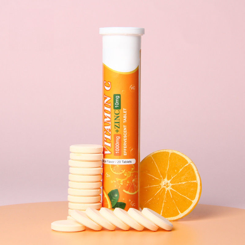 Oem Private Label Customized Formula Healthcare Supplements Vitamin C 1000mg And Zinc 10mg Effervescent Tablet