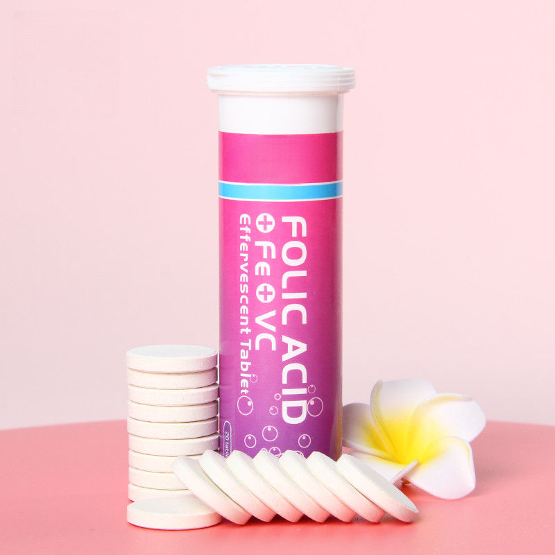 Oem Private Label Customized Formula Women Dietary Supplement Folic Acid Effervescent Tablet For Pregnancy
