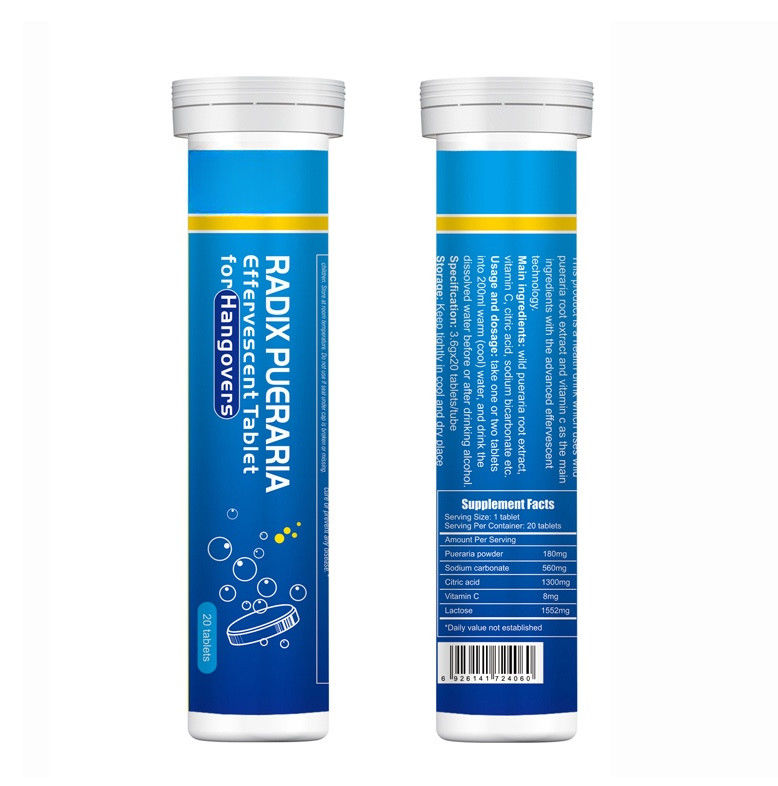 Oem Private Label Customized Formula Herbal Supplements Liver Protection Hangover Relief Effervescent Tablets