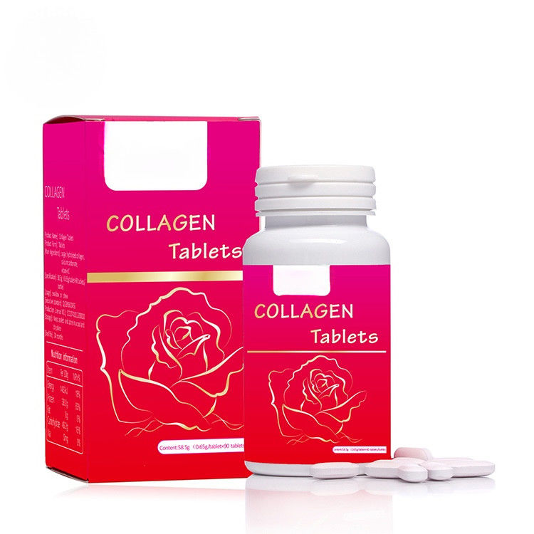 Oem Private Label Customized Formula Supplements Skin Whitening Capsules Chewable Swallow Collagen Tablet